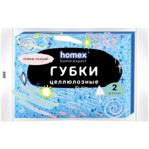 Губка для посуды "HOMEX" 2шт Пенный Эффект 