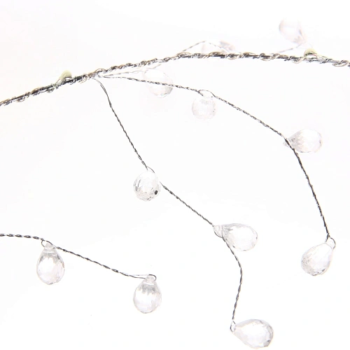 Гирлянда на батарейках 1,5 м 18 ламп LED Сверкающие хрусталики (от 3ААА), Белый_8