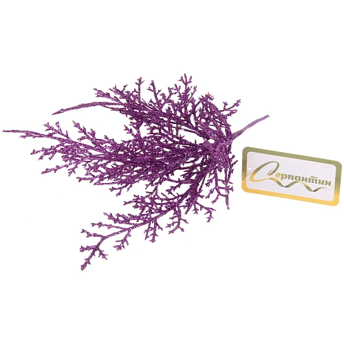 Ветка декоративная Зимний танец 27 см, Сиреневый_2