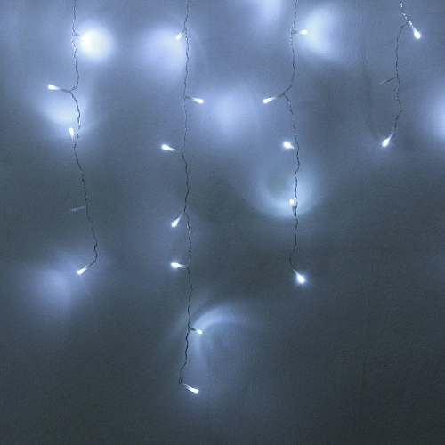 Гирлянда для улицы БАХРОМА Мерцание ш3м в0,40,60,8 см 124 ламп LED, прозрпров, 1 реж, IP-54, Белый (возможность соединения)_3