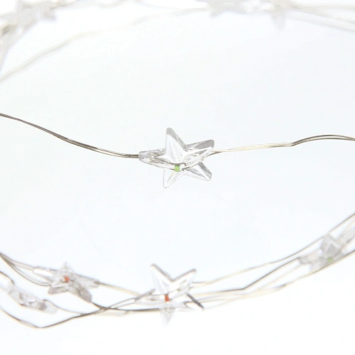 Гирлянда для дома Звездочка на батарейках 2,0 м 20 ламп LED, Теплый белый (постоянное свечение)_5