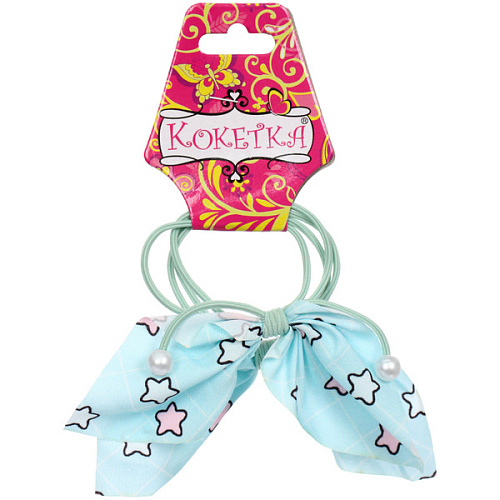 Резинки для волос детские 2шт МЯТНЫЙ БУМ, звездочки, микс 5 цветов, d-55см (Кокетка)_7