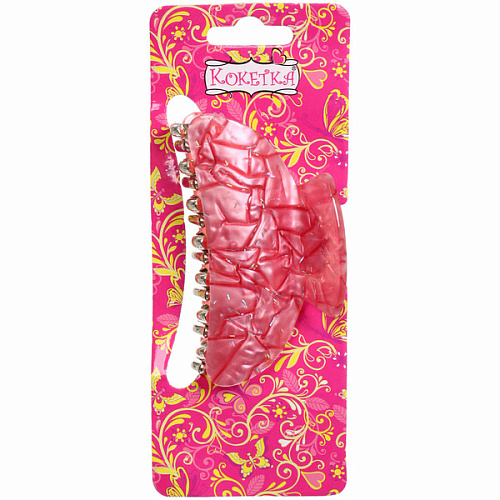 Заколка-краб для волос  ЭЙФОРИЯ, мира, микс 6 цветов, 8см (блистер Кокетка)_10