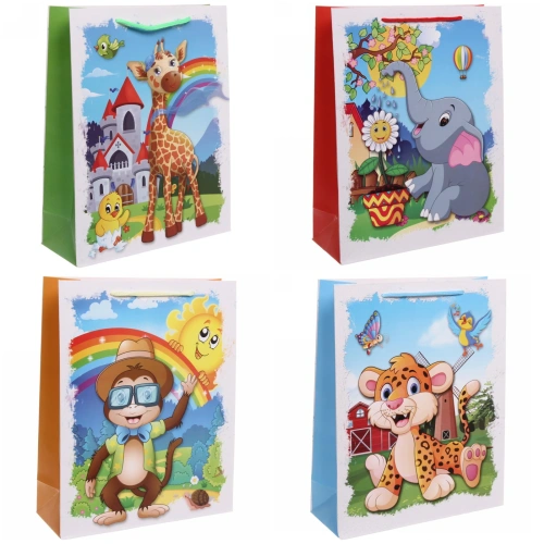 Пакет подарочный "Мультяшки" 26*32*10 см - АКЦИЯ