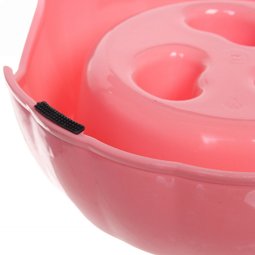 Миска пластиковая для медленного кормления Зиг-Заг 185,5см цвет розовый_4