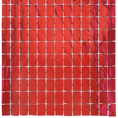 Занавес фольгированный Прямоугольник ш1м, в2м (глянец), рубин_3