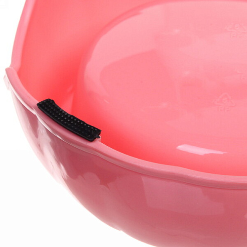 Миска пластиковая с металлической чашкой Классик 165см цвет розовый_4