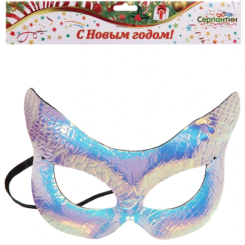 Маска карнавальная Маркиза, микс (синий,бел, розовый)_8