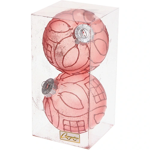 Набор шаров Загадка 10 см (в наборе 2 шт), Розовое золото_2