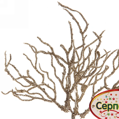 Ветка хвойная Метелица 28 см, Шампань_4