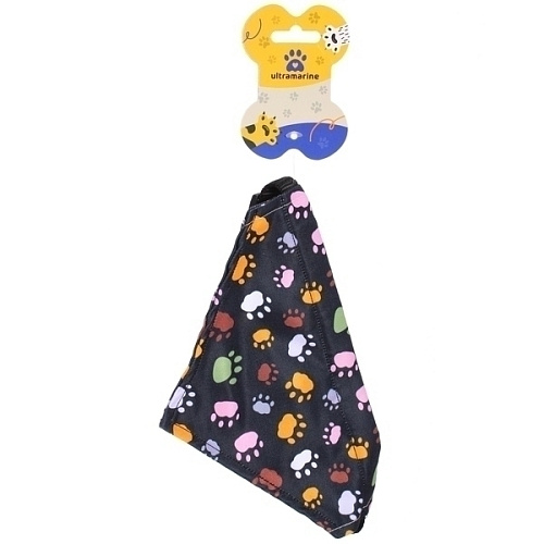 Ошейник с банданой для кошек и собак мелких пород Стильный БРО, принт лапки, рL, 24,516см (лейбл)_6