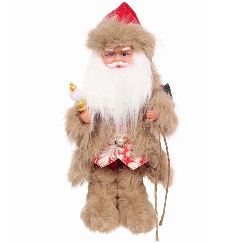 Дед Мороз - Лесовичок Лесной гость 30 см, Красныйбежевый_3