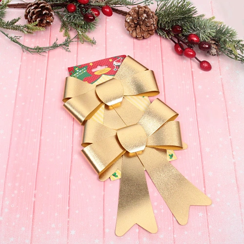 Бант на ёлку Сказочные блики (набор 2 шт), Золото_3
