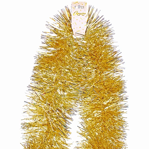 Мишура Искра 2м, d-15 см, Золото_3