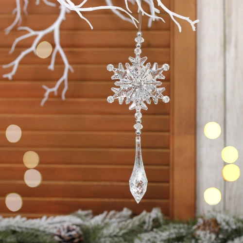 Подвеска "Снежная королева" 18 см, Серебро