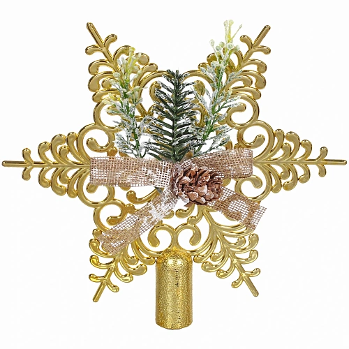 Звезда на ёлку 1919 см Хвойная, Золото_3