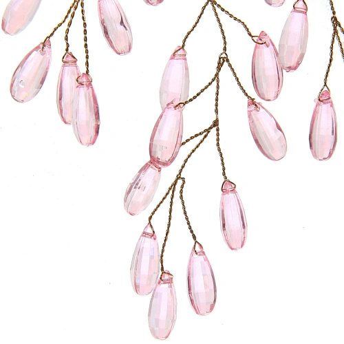 Ветка декоративная Волшебство ночи 20 см, Розовый_3