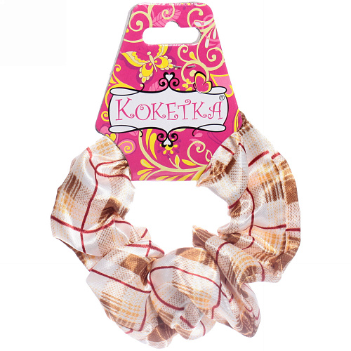 Резинка для волос Collection School, принт клетка, микс 6 цветов, d-10см_8