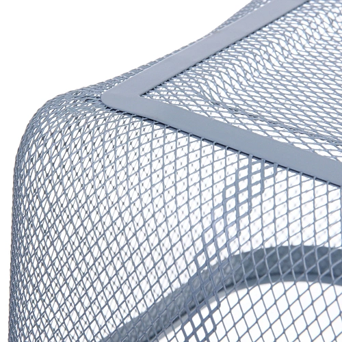 Корзина для хранения металлическая с деревянной ручкой ФАРГО, цвет  голубой, 242418см_5