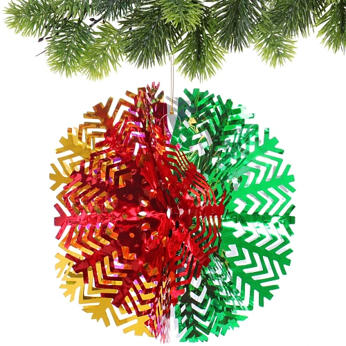 Украшение фольгированное Снежный шар d-30 см, Мультицвет_11