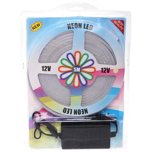 Гирлянда для дома Лента светодиодная NEON 5 м 10мм, 600 ламп LED, 1 реж, степень защиты IP20, Теплый белый_3