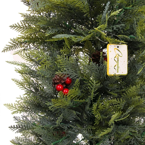 Ёлка светодиодная в горшке Лесная радость 90 см, (260 веток) 80 ламп LED, цвет свечения-Теплый белый_9