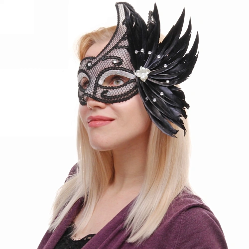 Маска карнавальная Богема, черный_5