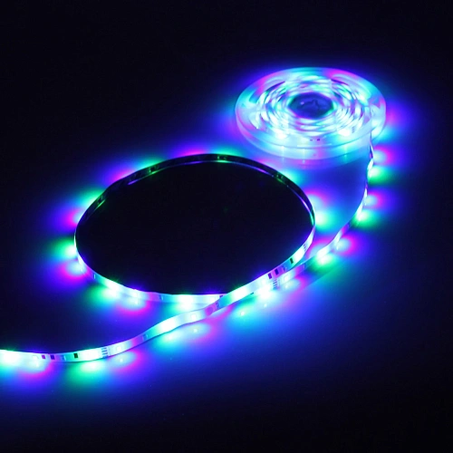 Лента светодиодная самоклейка 5м8мм, 300 ламп LED, 8 реж, с пультом, степень защиты IP64, RGB (арт542-132)_5
