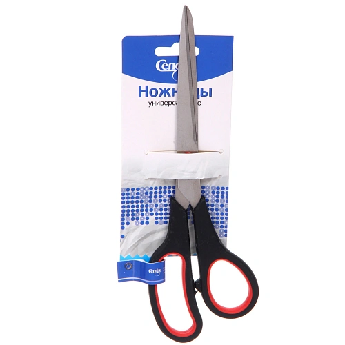 Ножницы универсальные бытовые ИДЕЯДОМА, цвет черный, 237см (блистер Селфи)_5