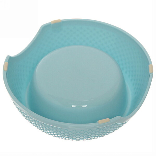 Миска металлическая Колор-Сердце 250мл 18,86см на пластиковой подставке, цвет голубой_4