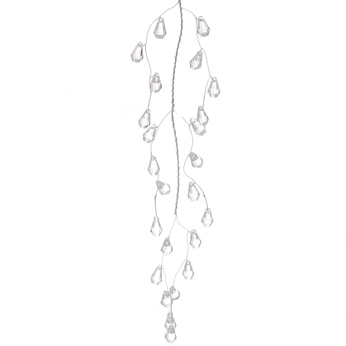 Ветка декоративная Изящные искры 36 см, Серебро_3