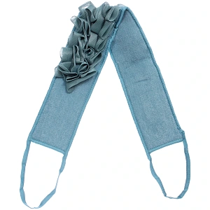 Мочалка для тела "Premium - Sandal", цвет лазурно серый,  70*10см