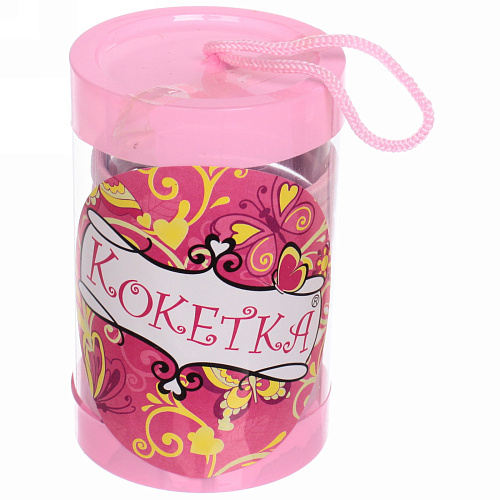 Резинки для волос в тубе 9шт Кокетка - Классика, однотонные, цвет нежно-розовый, d-5 см_4