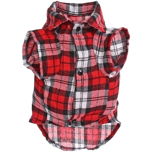 Кофта - рубашка фланелевая для мелких пород собак и кошек BRO Style, цвет красный, р 2XL_5