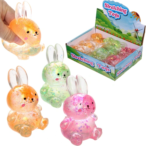 Игрушка "Зайчонок" мялка, 10,5 см, микс