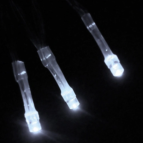Гирлянда на батарейках 2,2м 20 ламп LED от 2АА, прозрачпровод, Белый_10
