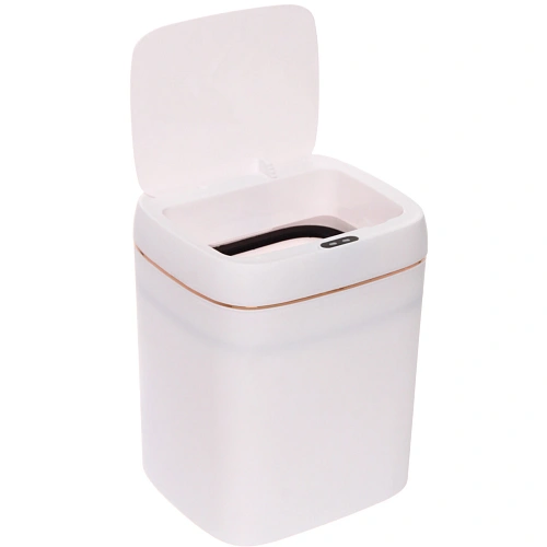 Контейнер для мусораSmart11л белый  сенсорная крышка работает от батареек LR6 W8616C_5