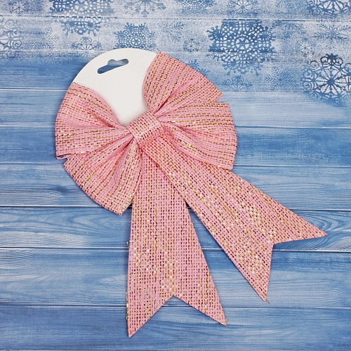 Бант на ёлку Шик 1623 см, Розовый_3