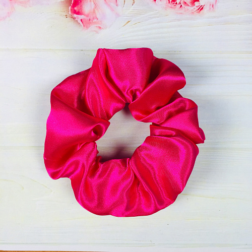 Резинка для волос 1шт, однотонная, цвет розовый, d-10,5см (хедер Кокетка)_8