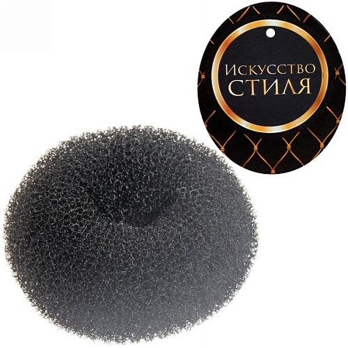 Заколка-валик для создания пучка d-8см, цвет черный (лейбл Стиль в деталях)_7