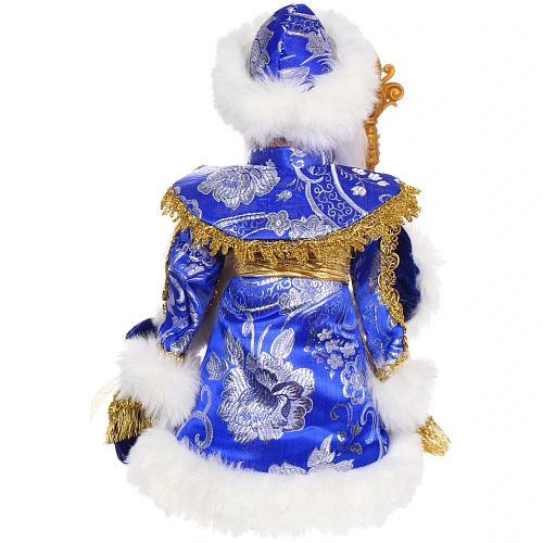 Дед Мороз музыкальный Сказочный день 30 см (синяя шубка)_5