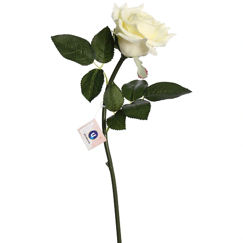 Цветок искусственный Natur 50см Роза белая_3