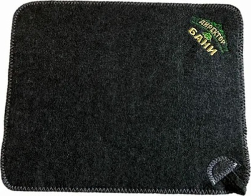 Коврик банный с вышивкой "Директор бани", цвет серый, без упаковки