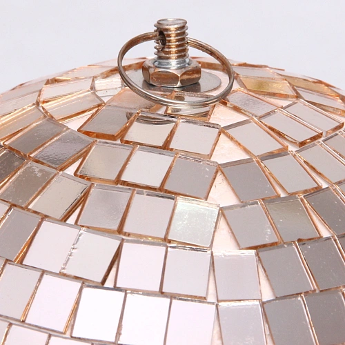 Новогодний шар 20 см Shining Disco, Розовое золото_3