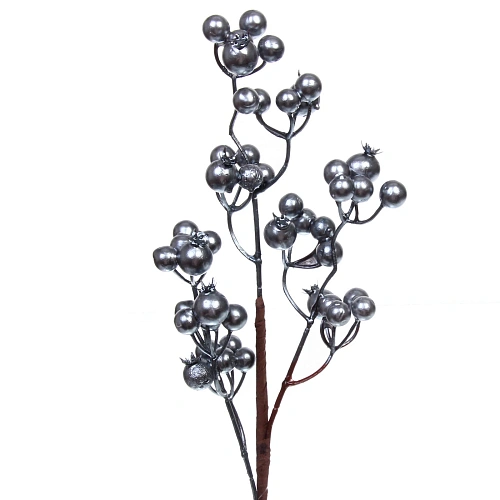 Ветка декоративная Сказочная ягода 60 см, Чёрный жемчуг_3
