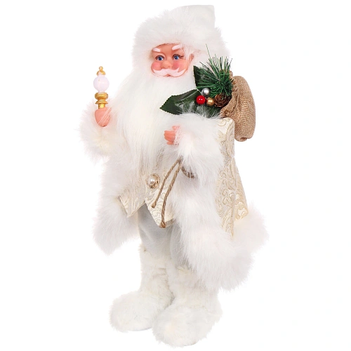 Дед Мороз - Лесовичок Хранитель леса 40 см, Белый_4