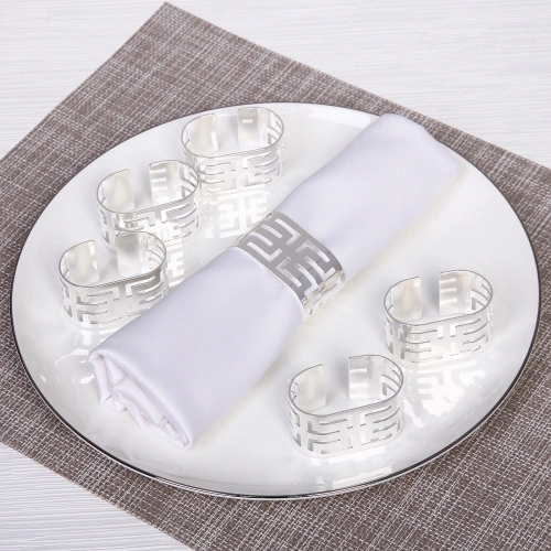 Набор колец для салфеток 6шт "Олимпия" 5,5*3см, серебро