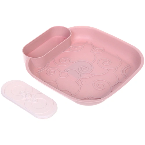 Тарелка пластиковая SEGRETO21233,5см пыльная роза_4