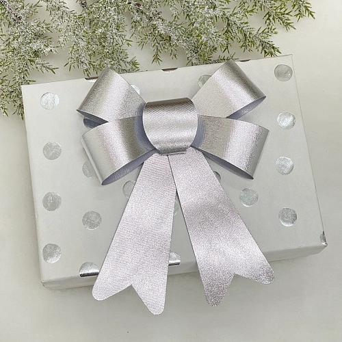 Бант на ёлку Сказочные блики (набор 2 шт), Серебро_8