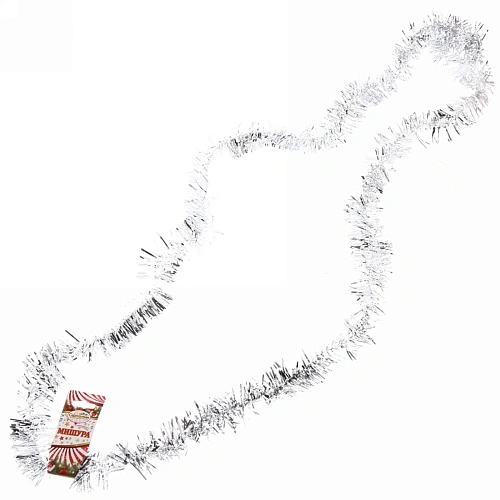 Мишура 2м 5см Классика серебро_5